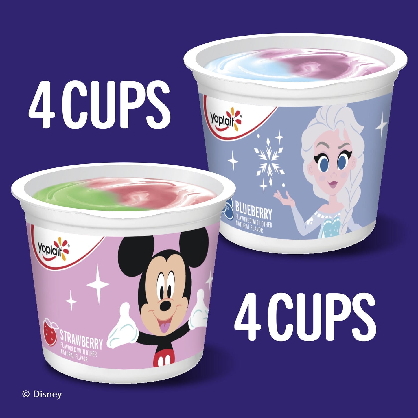 Yoplait Strawberry & Blueberry Low Fat Kids Yogurt Pack, 8 Yogurt Cups