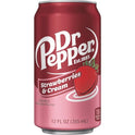 Dr Pepper Strawberries and Cream Soda Pop, 12 fl oz, 12 Pack Cans