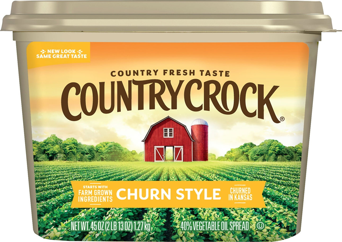 Country Crock Churn Style Buttery Spread, 45 oz Tub (Refrigerated)