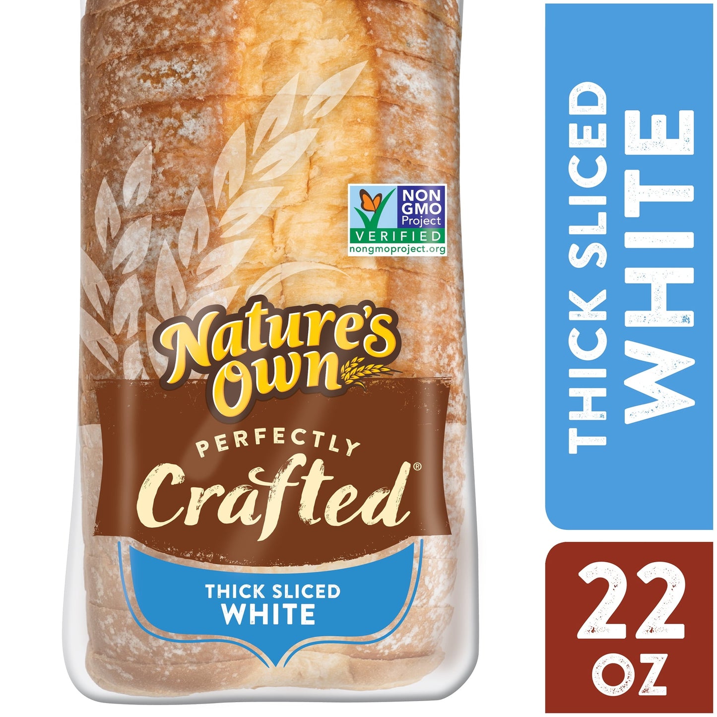 Nature's Own Perfectly Crafted White Bread, Thick-Sliced Loaf, 22 oz