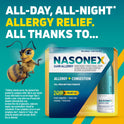 Nasonex 24HR Allergy Nasal Spray, Non-Drowsy, Scent-Free Mist, 60 Spray Count