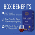 Oak Leaf Vineyards Merlot Red Wine, 3 L Bag In Box, ABV 13.00%
