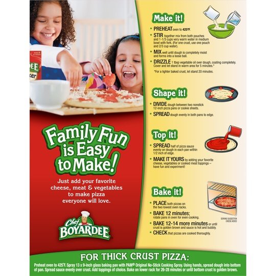 Chef Boyardee Traditional Pizza, Homemade Pizza Kit, 31.85 oz