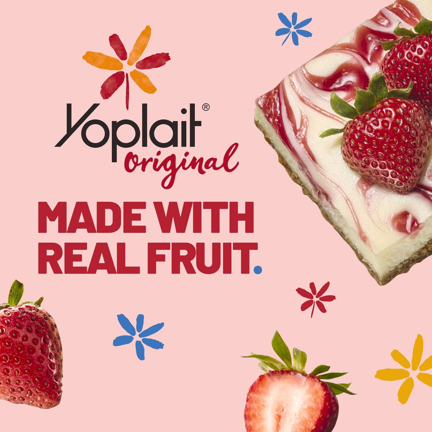 Yoplait Original Strawberry Cheesecake Low Fat Yogurt, 6 OZ Yogurt Cup