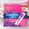 Tampax Radiant Tampons with LeakGuard Braid, Regular Absorbency, 42 Count