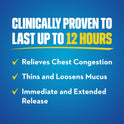 Mucinex 12 Hour Relief, Chest Congestion and Cough Medicine, 20 Tablets