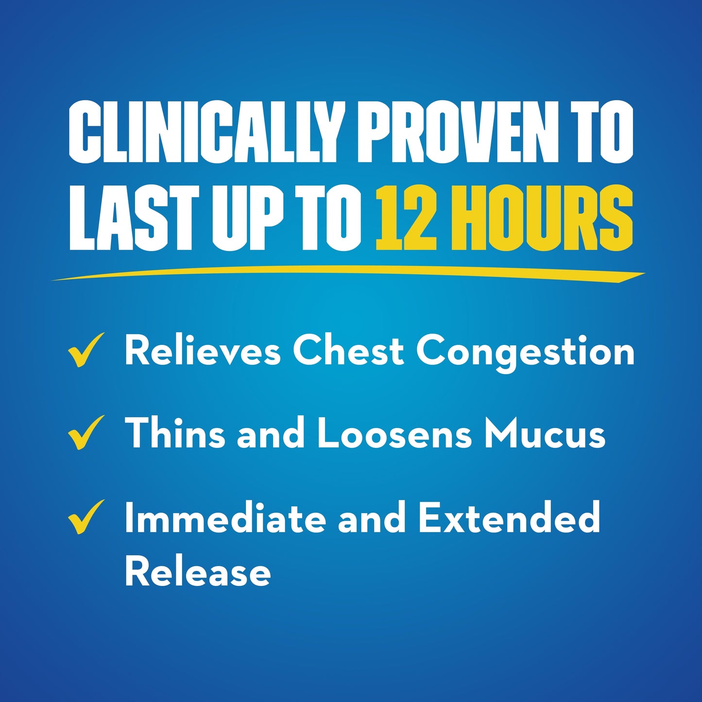 Mucinex 12 Hour Relief, Chest Congestion and Cough Medicine, 80 Tablets