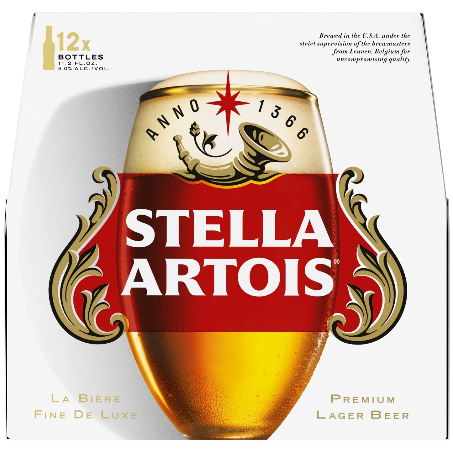 Stella Artois Lager, 12 Pack Beer, 11.2 fl oz Bottles, 5.0% ABV