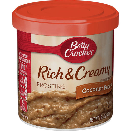 Betty Crocker Gluten Free Rich & Creamy Coconut Pecan Frosting, 15.5 oz.