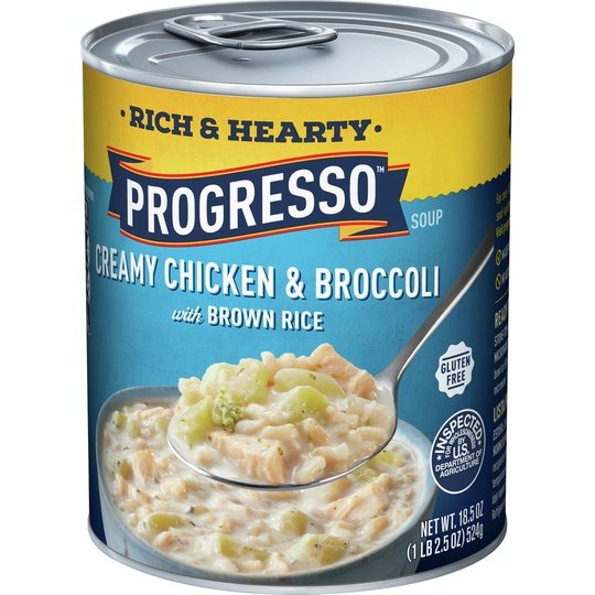 Progresso Rich & Hearty, Creamy Chicken & Broccoli Soup, Gluten Free, 18.5 oz.