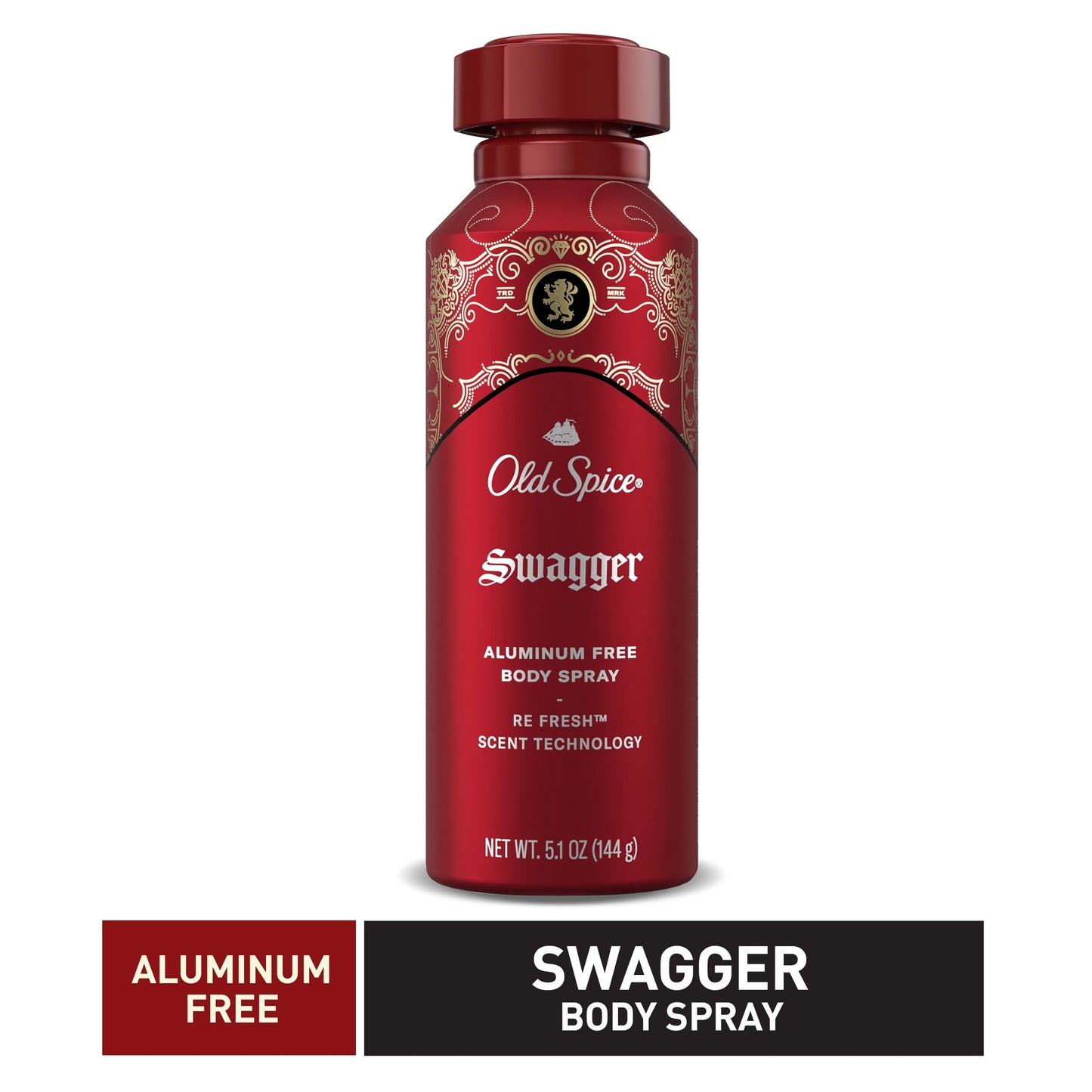 Old Spice Aluminum Free Body Spray for Men, Swagger, 5.1 oz