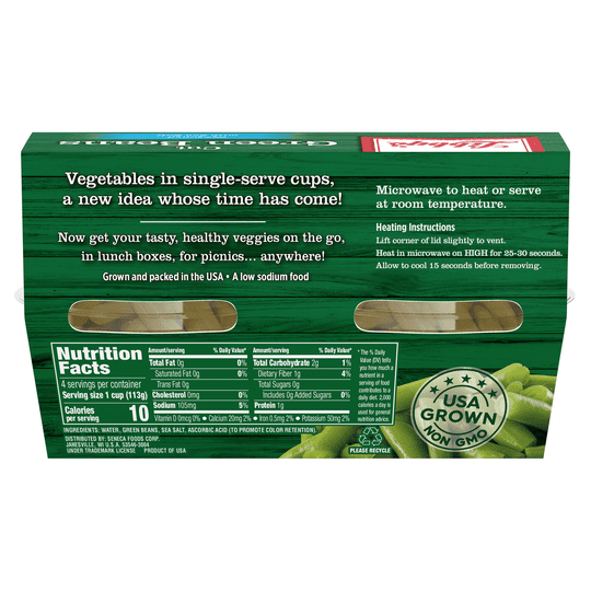 (4 Count) Libby's Cut Green Beans, Canned Vegetables, 4 oz