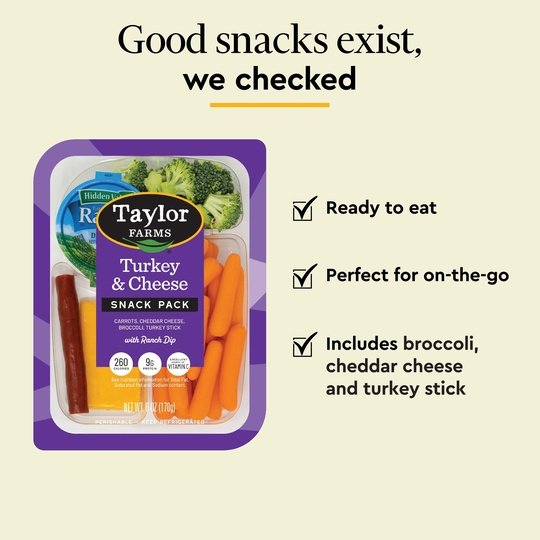 Taylor Farms Turkey & Cheddar Snack Pack, 6 oz