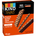 KIND Thins Gluten Free Peanut Butter Dark Chocolate Bars, 0.74 oz, 10 Count