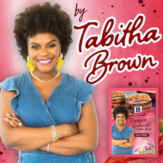 McCormick Salt Free Burger Business by Tabitha Brown Seasoning Mix, 1 oz Mixed Spices & Seasonings