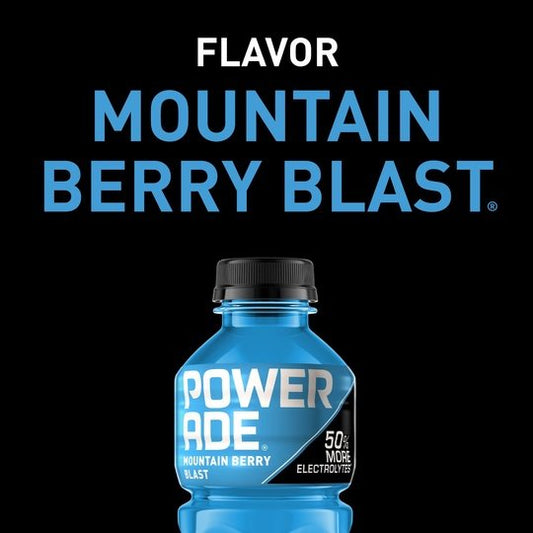 POWERADE Electrolyte Enhanced Mountain Berry Blast Sport Drink, 20 fl oz, 8 Count Bottles