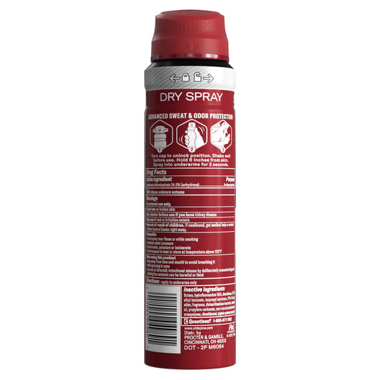 Old Spice Men's Antiperspirant Deodorant Invisible Dry Spray, Swagger Scent, 4.3oz