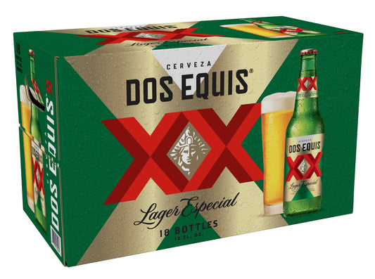 Dos Equis Mexican Lager Beer, 18 Pack, 12 fl oz Bottles, 4.2% Alcohol by Volume