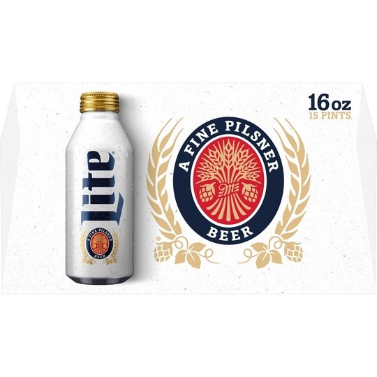 Miller Lite Lager Beer, 15 Pack, 16 fl oz Bottles, 4.2% ABV