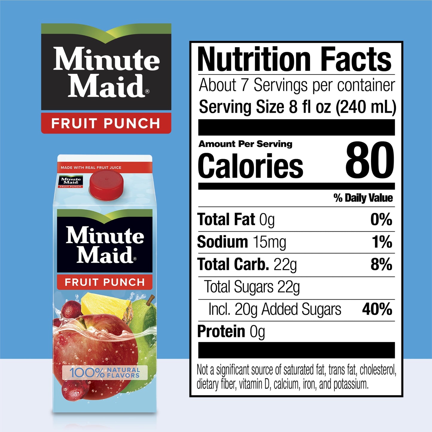 Minute Maid Fruit Punch Real Fruit Juice Drink, 59 fl oz Carton