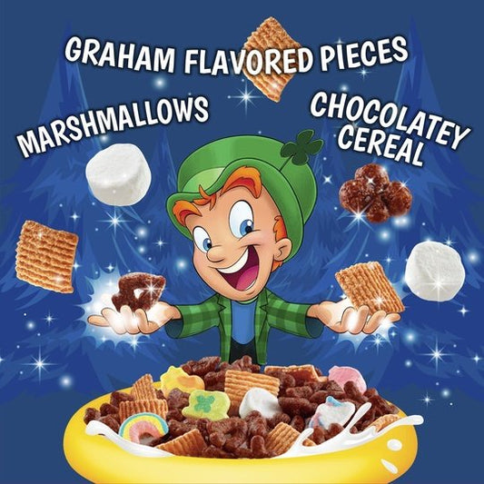 Lucky Charms Smores Breakfast Cereal with Marshmallows, Family Size, 18 OZ