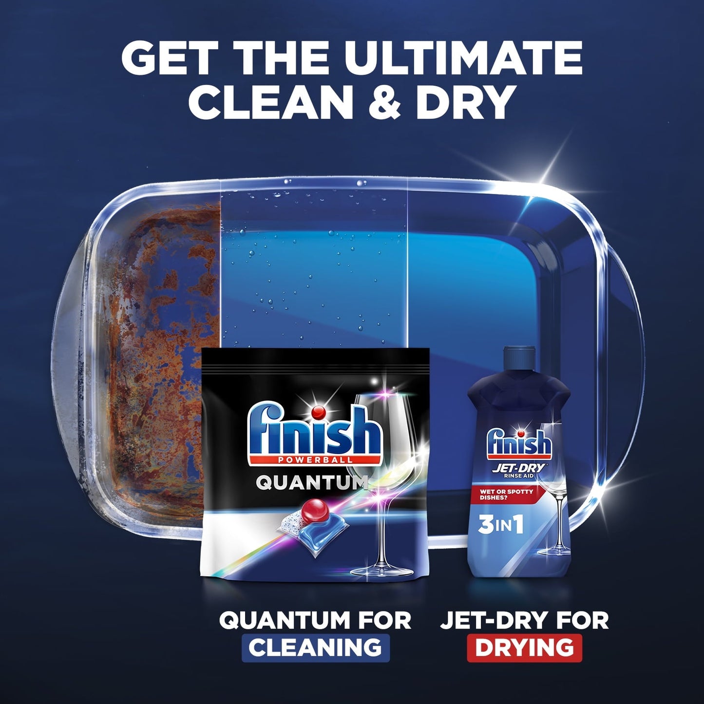 Finish - Quantum - 22ct - Dishwasher Detergent - Powerball - Ultimate Clean & Shine - Dishwashing Tablets - Dish Tabs