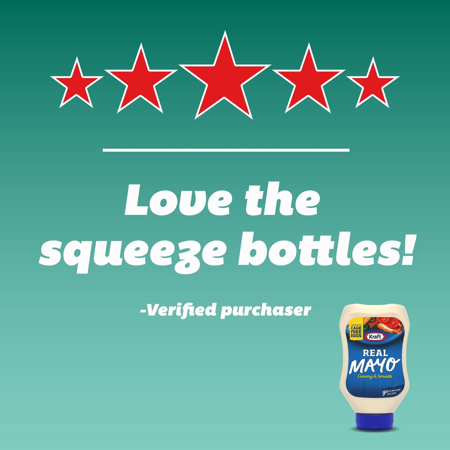 Kraft Real Mayo Creamy & Smooth Mayonnaise Squeeze Bottle, 22 fl oz