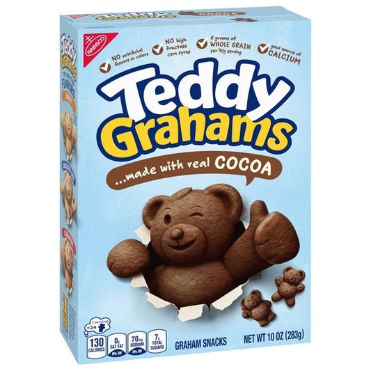 NABISCO TEDDY GRAHAMS CHOCOLATE COOKIES 10 OZ