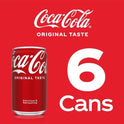 Coca-Cola Mini Soda Pop Soft Drink, 7.5 fl oz, 6 Pack Cans