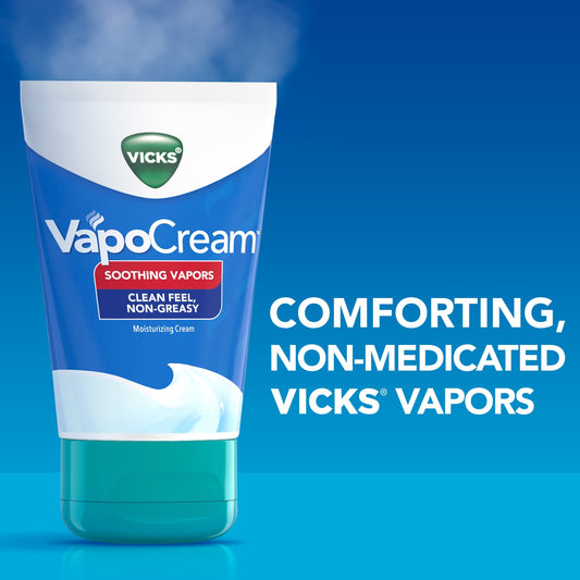 Vicks VapoCream, Non-Greasy Moisturizing Cream, Non-Medicated, 3.0 Oz