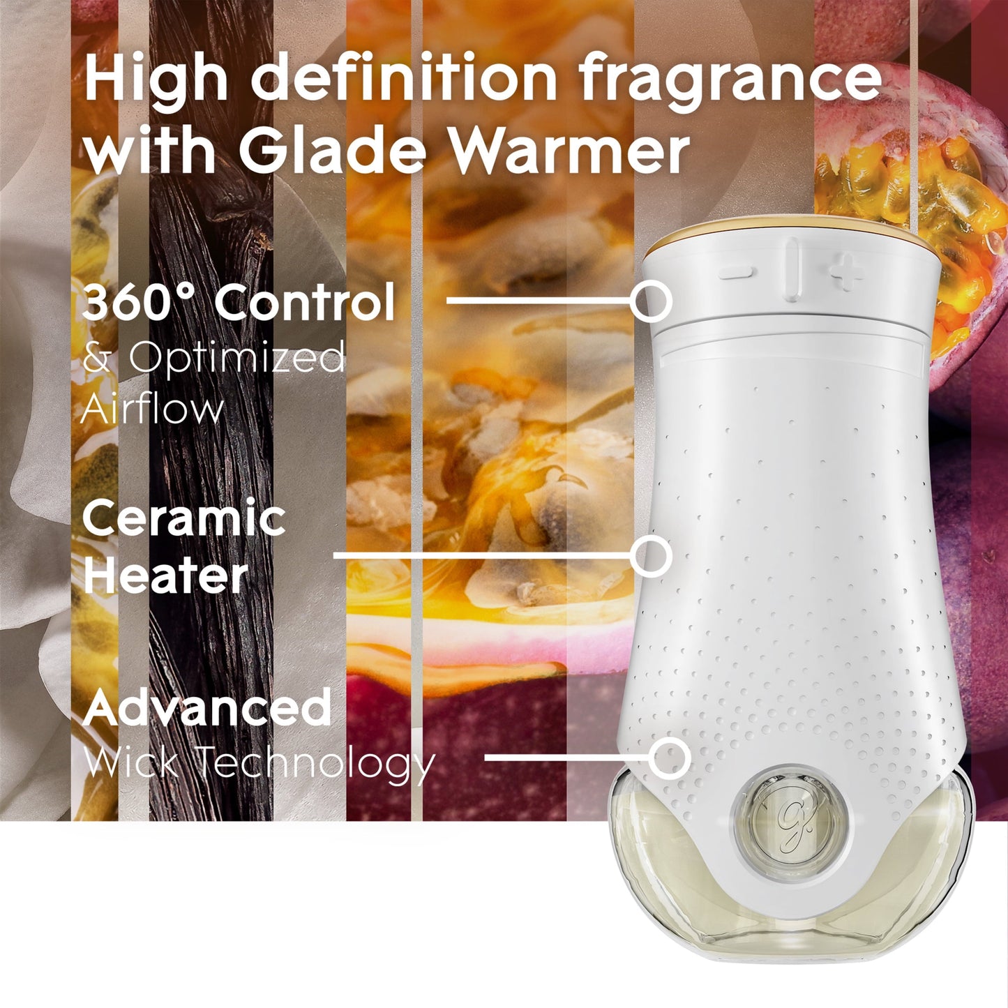 Glade PlugIns Refill 5 ct, Vanilla Passion Fruit, 3.35 FL. oz. Total, Scented Oil Air Freshener Infused with Essential Oils