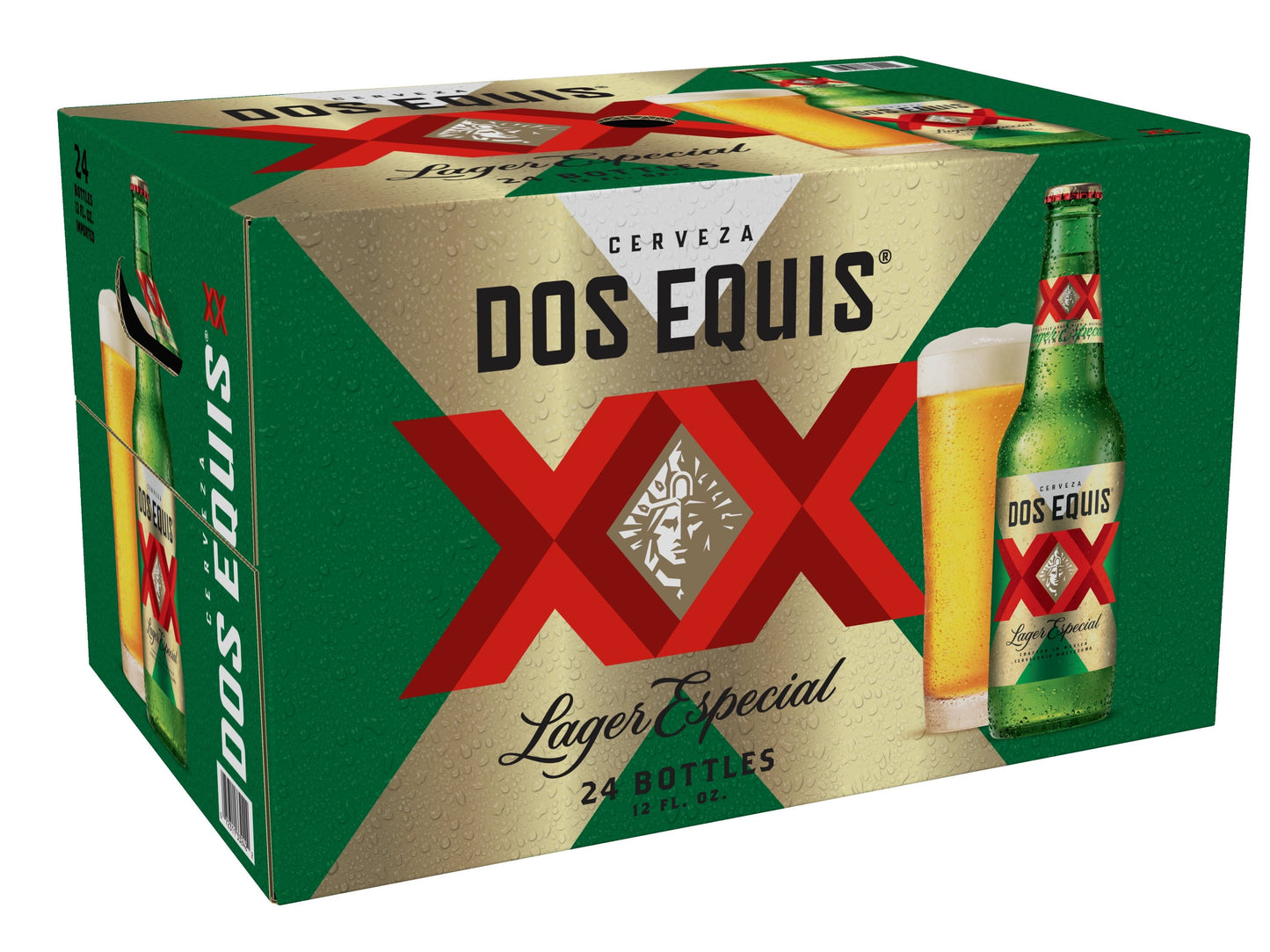 Dos Equis Mexican Lager Beer, 24 Pack, 12 fl oz Bottles, 4.2% Alcohol by Volume