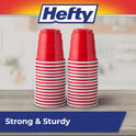 Hefty Disposable Mini Plastic Cups, Red, 2 Ounce, 30 Count