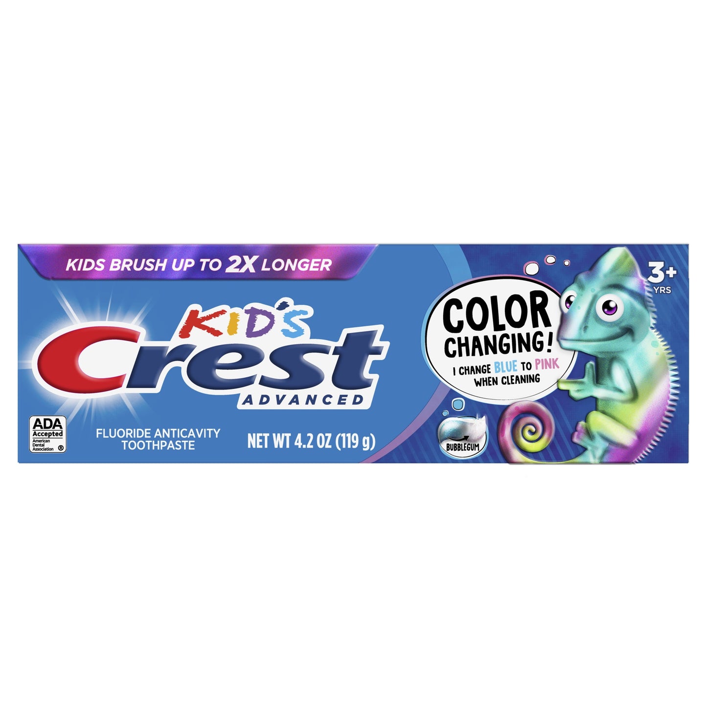 Crest Advanced Kid's Fluoride Toothpaste, Bubblegum Flavor, 4.2 oz