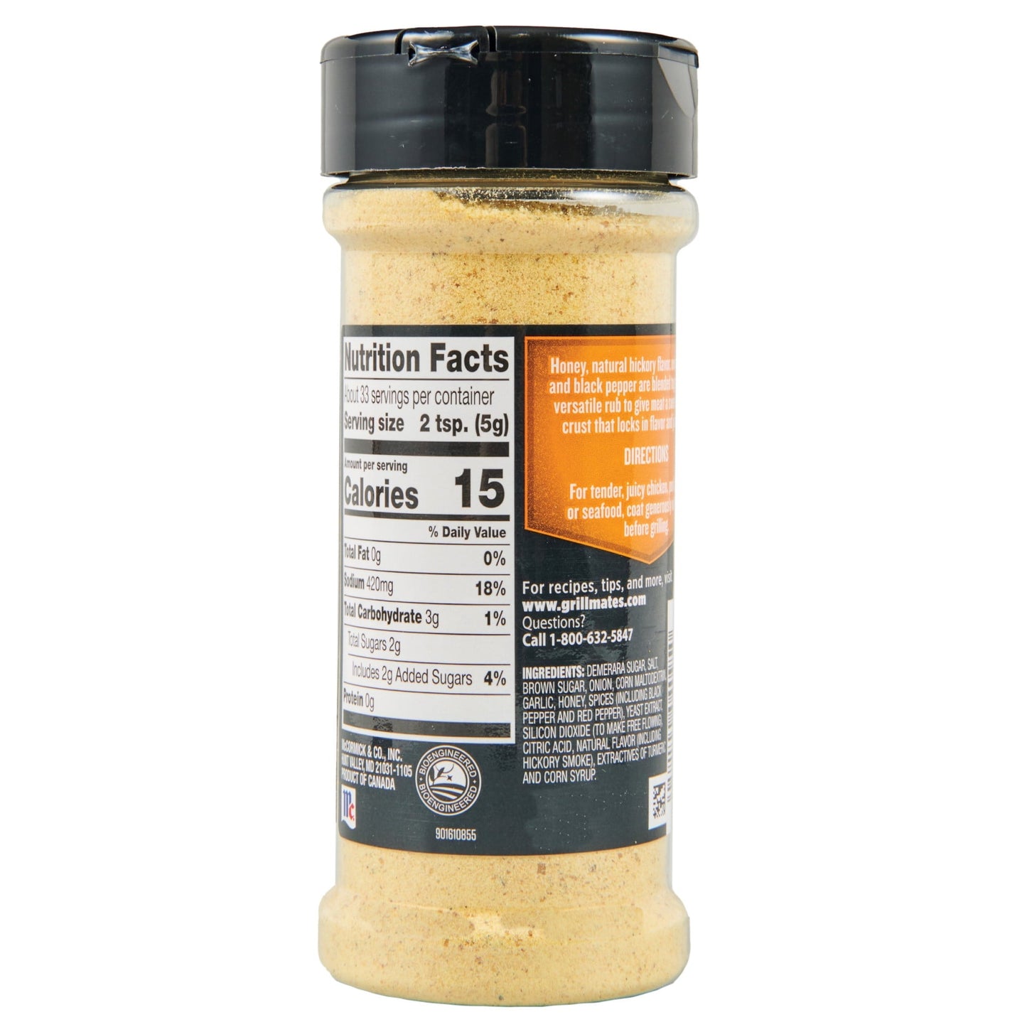 McCormick Grill Mates Honey Hickory Rub, 5.75 oz Mixed Spices & Seasonings