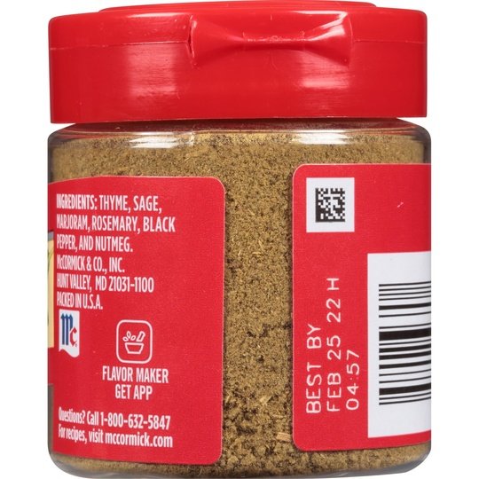 McCormick Poultry Seasoning, 0.65 oz Mixed Spices & Seasonings