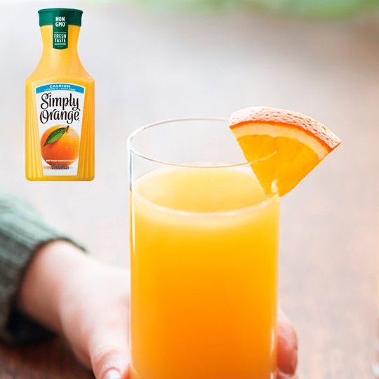 Simply Non GMO All Natural Orange Fruit Juice, 52 fl oz Bottle