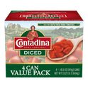 (4 Cans) Contadina Diced Tomatoes, 14.5 oz Cans