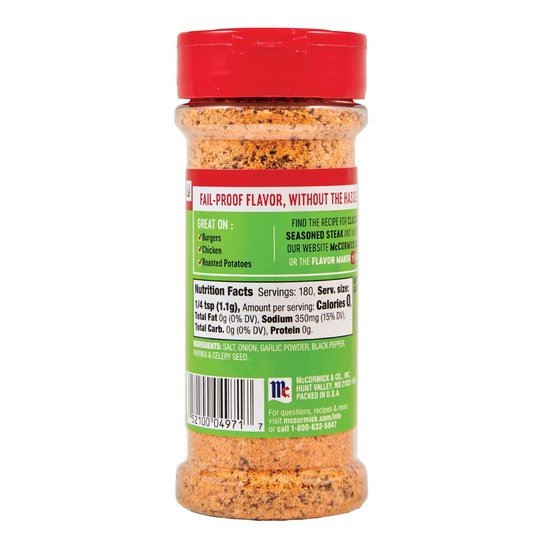 McCormick Perfect Pinch Steak Seasoning, 7 oz Mixed Spices & Seasonings