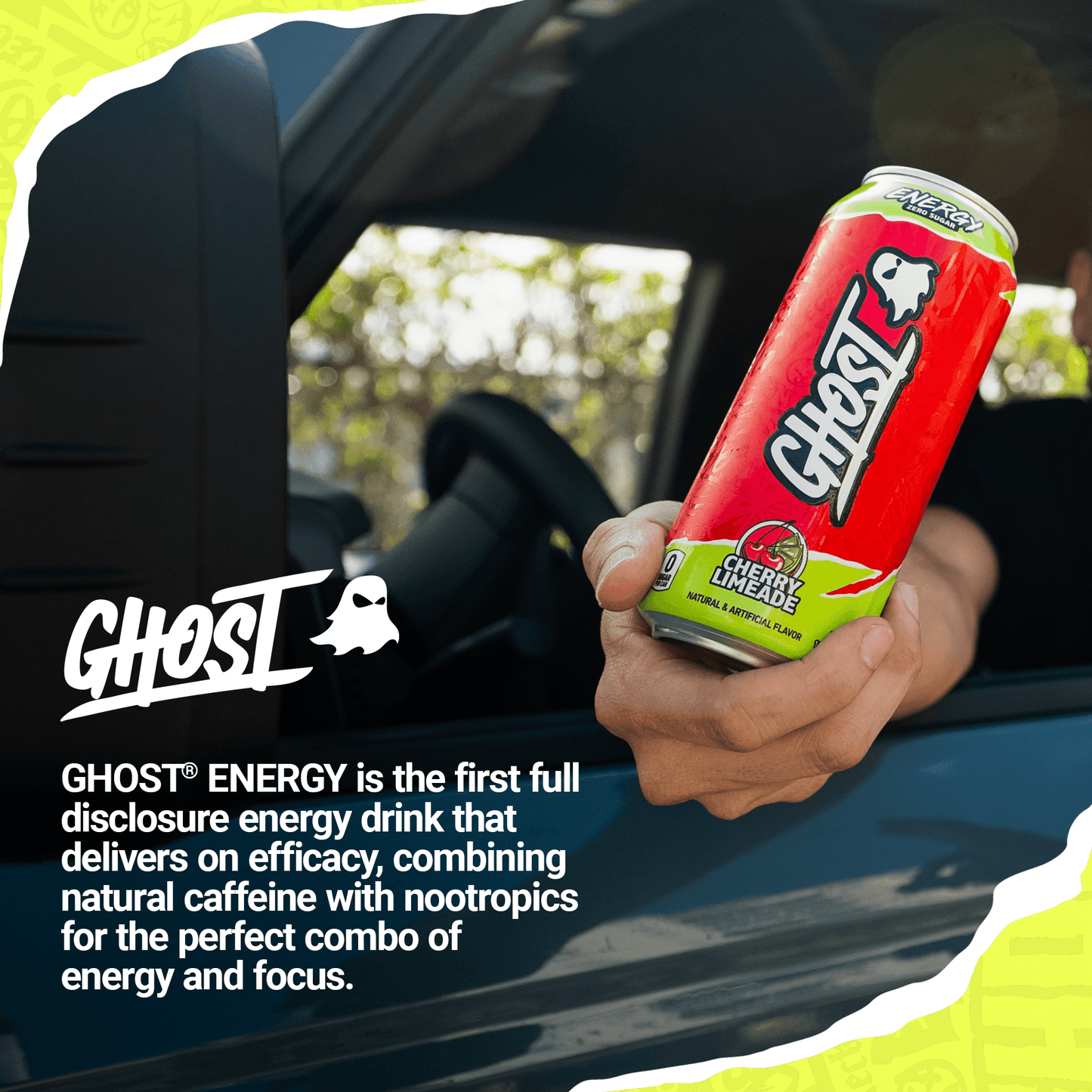 GHOST® ENERGY Zero Sugar Energy Drink, Cherry Limeade, 16 fl oz Can