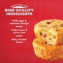 Jimmy Dean Meat Lovers Egg Bites, Pork Sausage Bacon Ham and Cheddar Cheese, 2 Count (Frozen)