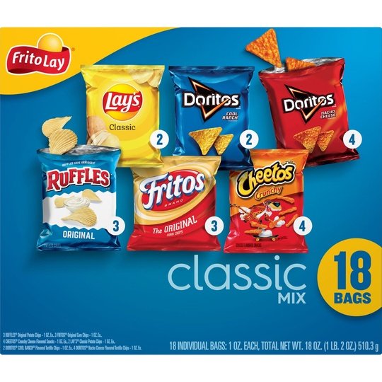 Frito-Lay Classic Mix Variety Pack, 18 Count