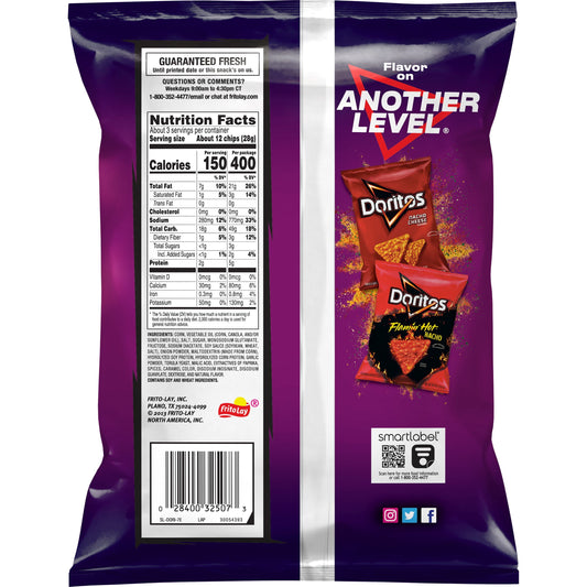 Doritos Sweet Chili Flavored Tortilla Chips Snack Chips, 2.75 oz Bag