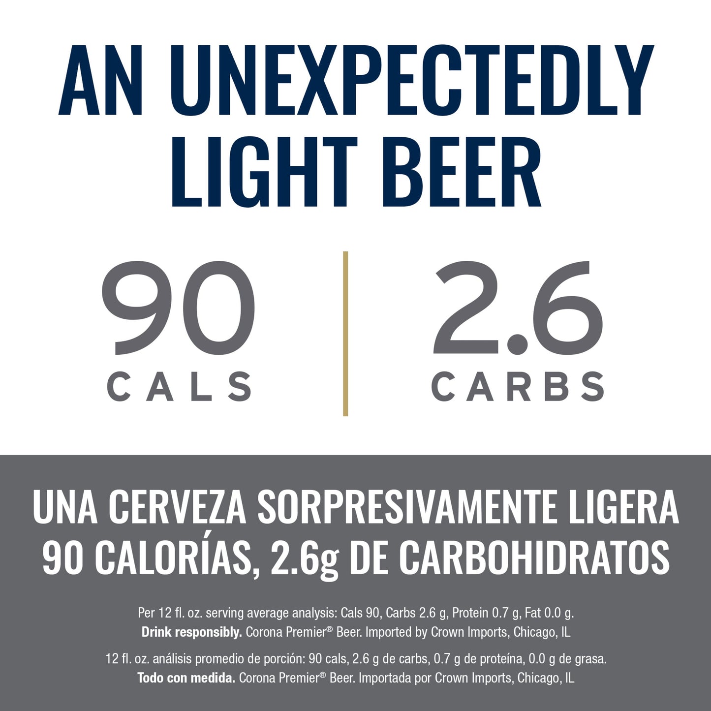Corona Premier Mexican Lager Import Light Beer, 12 Pack Beer, 12 fl oz Cans, 4% ABV