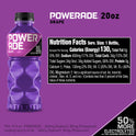 POWERADE Electrolyte Enhanced Grape Sport Drink, 20 fl oz, 8 Count Bottles