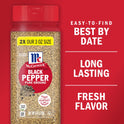 McCormick Black Pepper - Pure Ground, 6 oz Pepper & Peppercorns