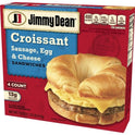 Jimmy Dean Sausage, Egg & Cheese Croissant Sandwiches, 18 oz, 4 Ct (Frozen)