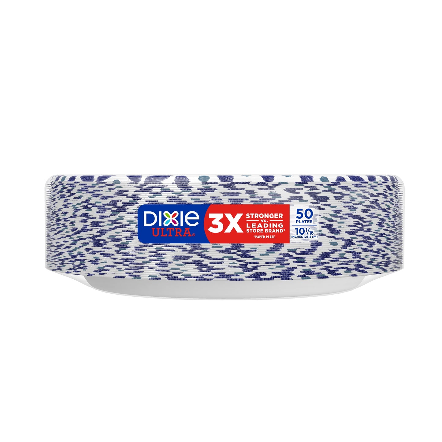 Dixie Ultra Disposable Paper Plates, Multicolor, 10 in, 50 Count