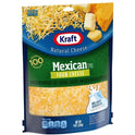 Kraft Mexican Style Four Cheese Blend Shredded Cheese, 8 oz Bag