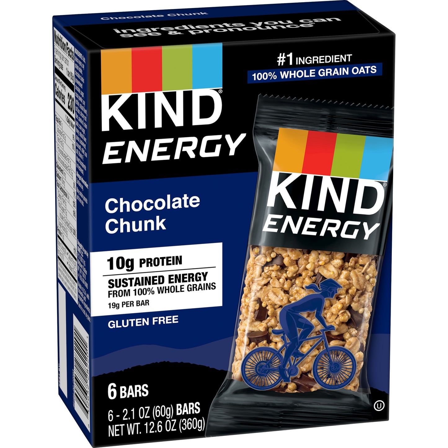 KIND Energy Gluten Free Peanut Butter Dark Chocolate Protein Snack Bars, 2.1 oz, 6 Count